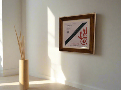 BricksWood Signature Display-Frame 10x10 Golden-Oak